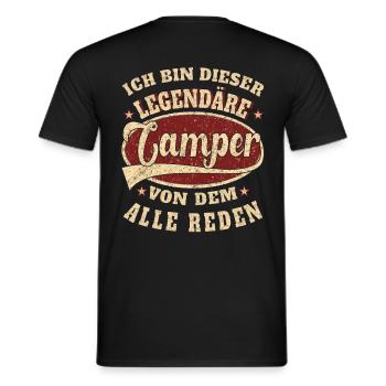 Camper ich bin dieser legendäre Camper - Männer T-Shirt - Schwarz - Hinten - AI Model Male 178 light (178cm)