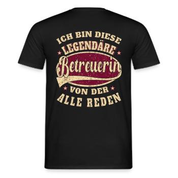 Betreuerin ich bin dieser legendäre Betreuer - Männer T-Shirt - Schwarz - Hinten - AI Model Male 178 light (178cm)
