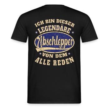 Abschlepper ich bin dieser legendäre Abschlepper - Männer T-Shirt - Schwarz - Hinten - AI Model Male 178 light (178cm)