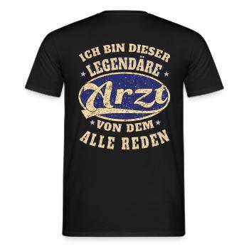 Arzt Ich bin dieser legendäre Arzt - Männer T-Shirt - Schwarz - Hinten - AI Model Male 178 light (178cm)