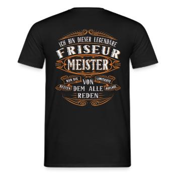 Friseur Meister Ich bin dieser legendäre - Männer T-Shirt - Schwarz - Hinten - AI Model Male 178 light (178cm)