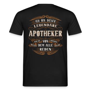 Apotheker Ich bin dieser legendäre Apotheker - Männer T-Shirt - Schwarz - Hinten - AI Model Male 178 light (178cm)