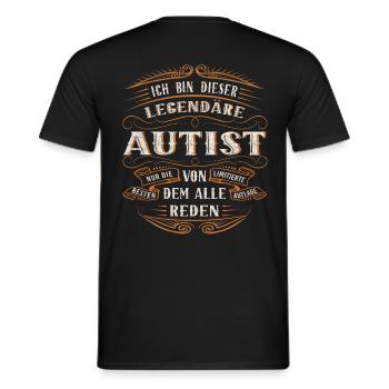 Autist Ich bin dieser legendäre Autist - Männer T-Shirt - Schwarz - Hinten - AI Model Male 178 light (178cm)