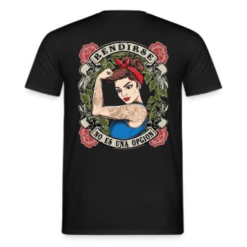 Abandonner n’est pas une option fort le pouvoir des femmes femmes - T-shirt homme - noir - Dos - AI Model Male 178 light (178cm)