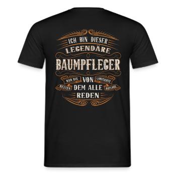 Baumpfleger ich bin dieser legendäre Baumpfleger - Männer T-Shirt - Schwarz - Hinten - AI Model Male 178 light (178cm)