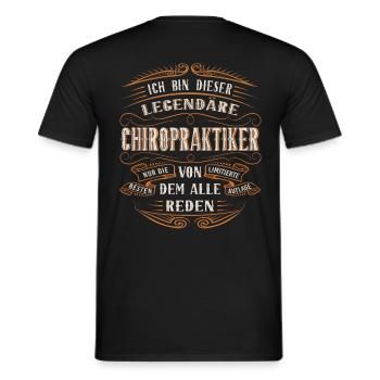 Chiropraktiker ich bin dieser legendäre - Männer T-Shirt - Schwarz - Hinten - AI Model Male 178 light (178cm)