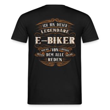 E-Biker ich bin dieser legendäre - Männer T-Shirt - Schwarz - Hinten - AI Model Male 178 light (178cm)
