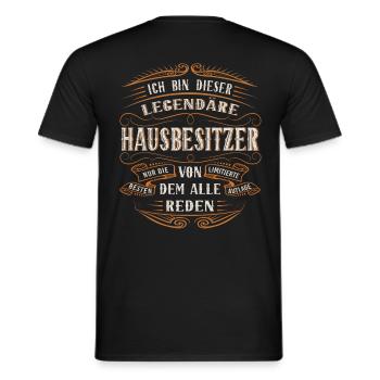 Hausbesitzer Ich bin dieser legendäre Hausbesitzer - Männer T-Shirt - Schwarz - Hinten - AI Model Male 178 light (178cm)