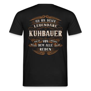 Kuhbauer ich bin dieser legendäre Kuh - Männer T-Shirt - Schwarz - Hinten - AI Model Male 178 light (178cm)