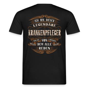 Krankenpfleger ich bin dieser legendäre - Männer T-Shirt - Schwarz - Hinten - AI Model Male 178 light (178cm)