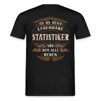 Statistiker ich bin dieser legendäre Statistik - Männer T-Shirt - Schwarz - Hinten - AI Model Male 178 light (178cm)
