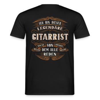 Gitarrist ich bin dieser legendäre Gitarre - Männer T-Shirt - Schwarz - Hinten - AI Model Male 178 light (178cm)