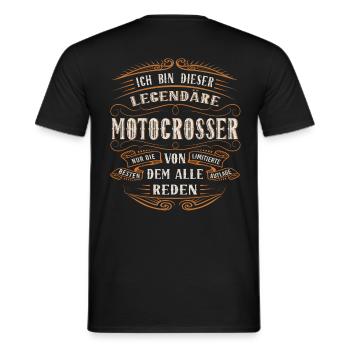Motocrosser ich bin dieser legendäre Motocross - Männer T-Shirt - Schwarz - Hinten - AI Model Male 178 light (178cm)