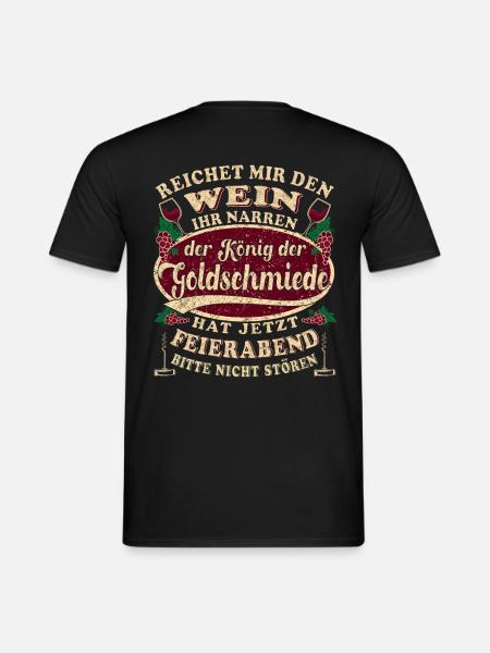 Goldschmied Fahrer Wein Feierabend - Männer T-Shirt - Schwarz