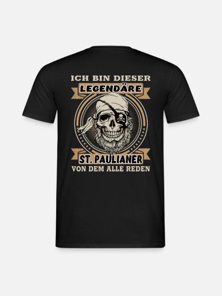 St. Pauli legendär Spruch St. Pauli - Männer T-Shirt - Schwarz