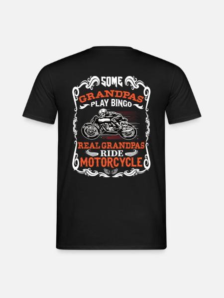 Noen besteforeldre spiller bingo | Biker bestefar gave - T-shirt herr - svart