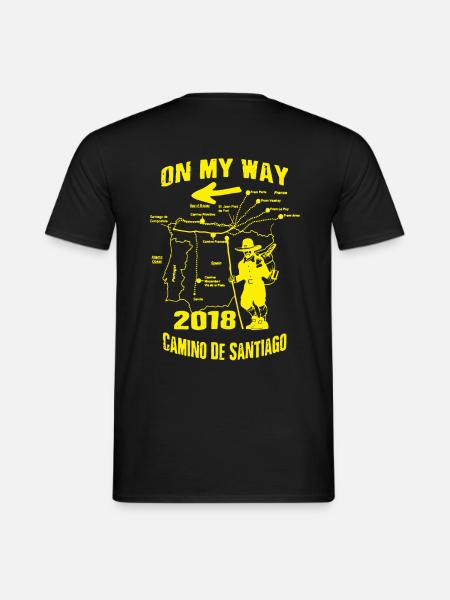 Chemin de Compostelle Chemin de Saint-Jacques 2018 Chemin du Chemin de Saint-Jacques-de-Compostelle - T-shirt homme - noir