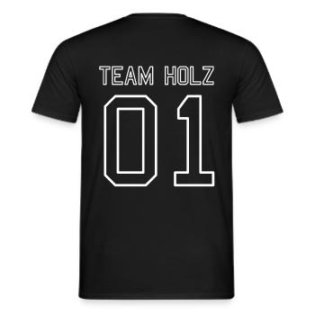 team holz 1 - Männer T-Shirt - Schwarz - Hinten - AI Model Male 178 light (178cm)