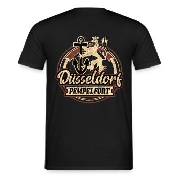 Düsseldorf pempelfort Retro Design - Männer T-Shirt - Schwarz - Hinten - AI Model Male 178 light (178cm)
