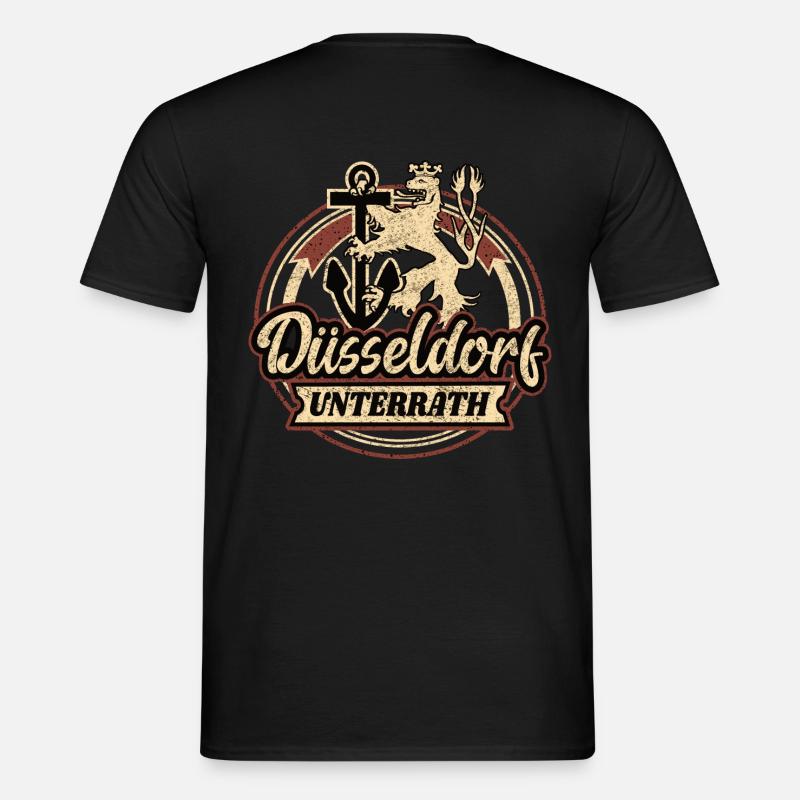 Düsseldorf unterrath Retro Design - Männer T-Shirt - Schwarz