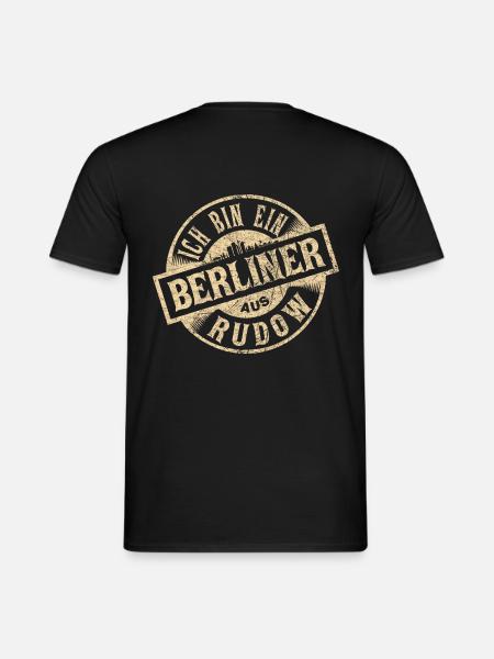 Ich bin ein Berliner aus Berlin Rudow - Männer T-Shirt - Schwarz