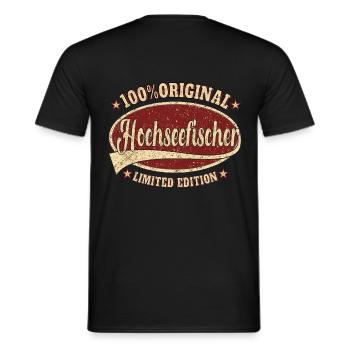 Hochseefischer 100% Original - Männer T-Shirt - Schwarz - Hinten - AI Model Male 178 light (178cm)