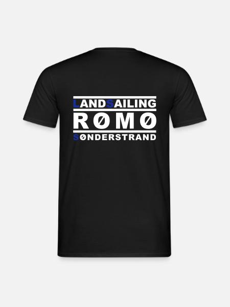 Landsailing Rømø Sønderstrand - Männer T-Shirt - Schwarz