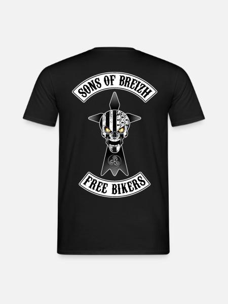 Breizh Bikers skull - T-shirt homme - noir