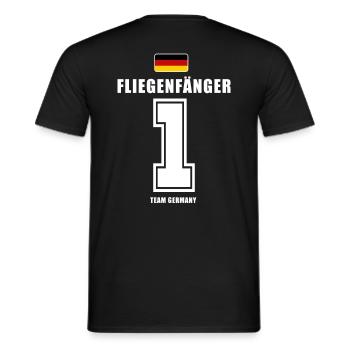 Deutschland Fussball Torwart Fliegenfänger Fußball - Männer T-Shirt - Schwarz - Hinten - AI Model Male 178 light (178cm)