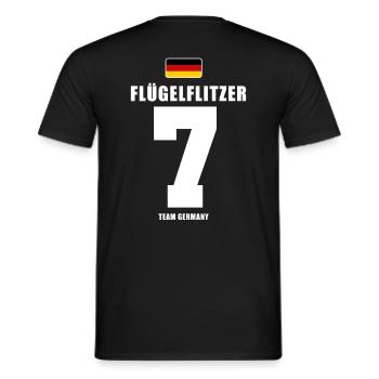 Deutschland Fussball Mittelfeldspieler Fußball - Männer T-Shirt - Schwarz - Hinten - AI Model Male 178 light (178cm)