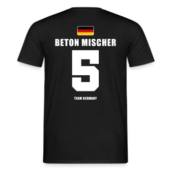Deutschland Fussball Abwehrspieler Fußball - Männer T-Shirt - Schwarz - Hinten - AI Model Male 178 light (178cm)
