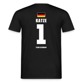 Deutschland Fussball Torwart Fußball - Männer T-Shirt - Schwarz - Hinten - AI Model Male 178 light (178cm)