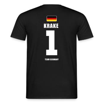 Deutschland Fussball Torwart Fußball - Männer T-Shirt - Schwarz - Hinten - AI Model Male 178 light (178cm)
