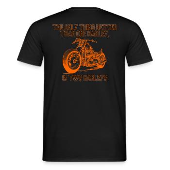 Motorrad T-Shirts - Männer T-Shirt - Schwarz - Hinten - AI Model Male 178 light (178cm)
