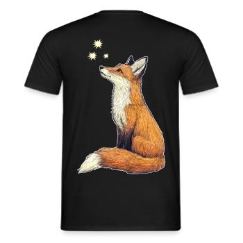 Renard avec des étoiles - T-shirt homme - noir - Dos - AI Model Male 178 light (178cm)