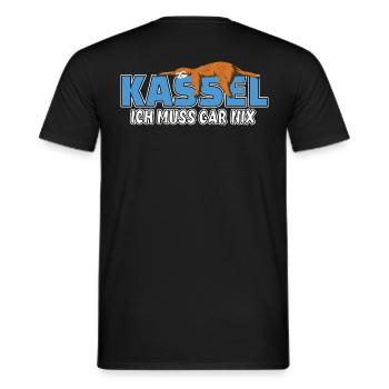 Kassel ich muss gar nix Faultier Heimat - Männer T-Shirt - Schwarz - Hinten - AI Model Male 178 light (178cm)