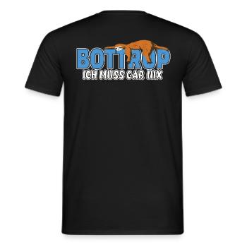 Bottrop ich muss gar nix Faultier Heimat - Männer T-Shirt - Schwarz - Hinten - AI Model Male 178 light (178cm)