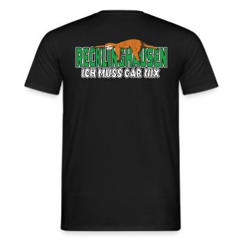 Recklinghausen ich muss gar nix Faultier Heimat - Männer T-Shirt - Schwarz - Hinten - AI Model Male 178 light (178cm)