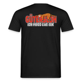 Hildesheim ich muss gar nix Faultier Heimat - Männer T-Shirt - Schwarz - Hinten - AI Model Male 178 light (178cm)