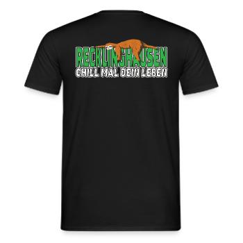 Recklinghausen chill mal dein Leben Faultier - Männer T-Shirt - Schwarz - Hinten - AI Model Male 178 light (178cm)