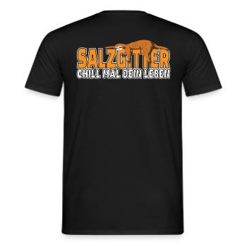 Salzgitter chill mal dein Leben Faultier Heimat - Männer T-Shirt - Schwarz - Hinten - AI Model Male 178 light (178cm)