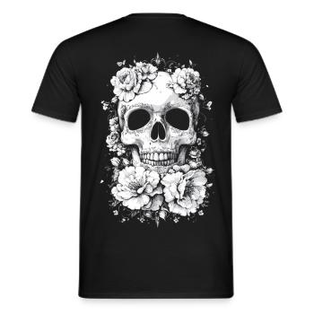 Skull - Men's T-Shirt - black - Back - AI Model Male 178 light (178cm)