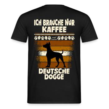 Café Great Dane - T-shirt homme - noir - Dos - AI Model Male 178 light (178cm)