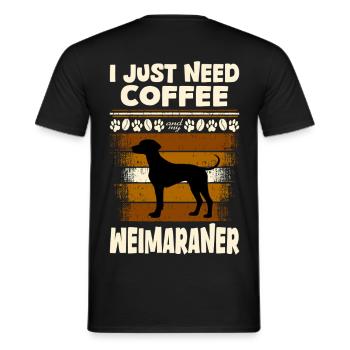 Weimaraner - Men's T-Shirt - black - Back - AI Model Male 178 light (178cm)