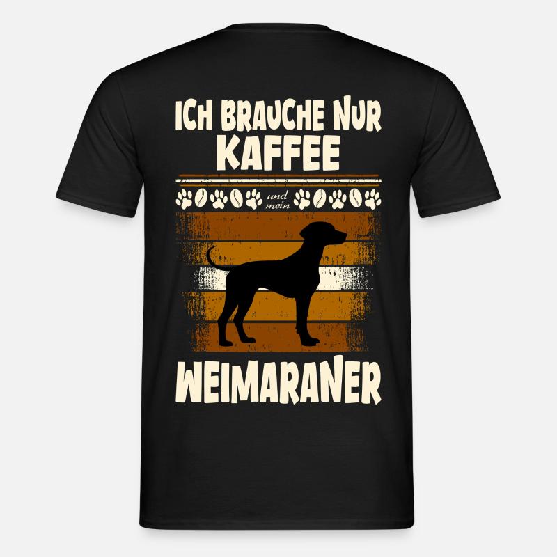 Weimaraner kaffee - Männer T-Shirt - Schwarz