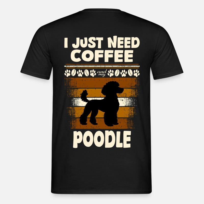 poodle kaffeebohne - Männer T-Shirt - Schwarz