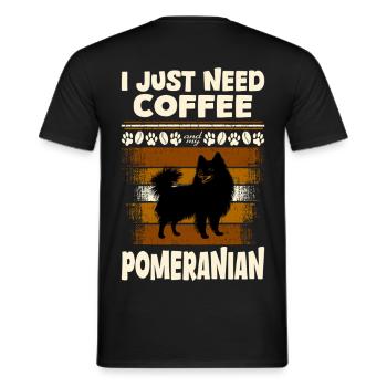 Café de Poméranie - T-shirt homme - noir - Dos - AI Model Male 178 light (178cm)