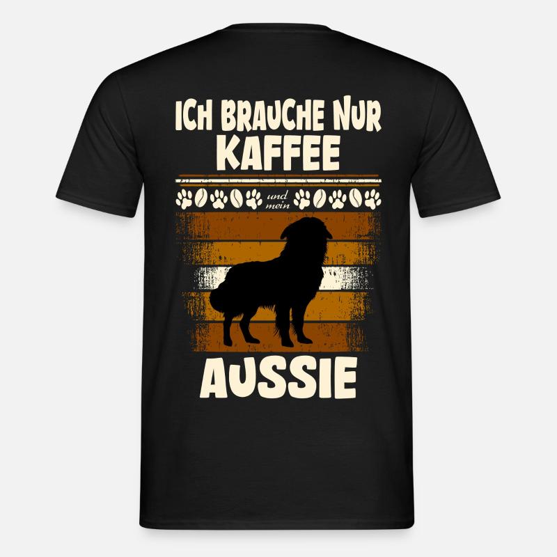Aussie australian sheperd - Men's T-shirt - black