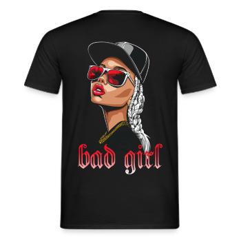 Lunettes de soleil mauvaise fille femme bella - T-shirt homme - noir - Dos - AI Model Male 178 light (178cm)