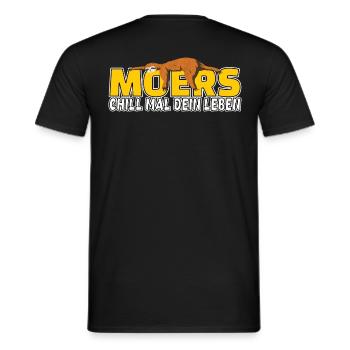 Moers chill mal dein Leben Faultier Heimat - Männer T-Shirt - Schwarz - Hinten - AI Model Male 178 light (178cm)